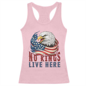 No Kings Live Here Racerback Tank Top Patriotic American Eagle TS12 Light Pink Print Your Wear