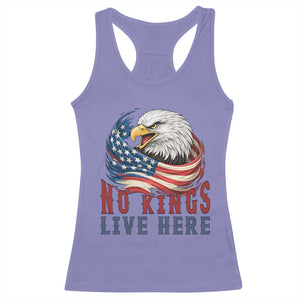 No Kings Live Here Racerback Tank Top Patriotic American Eagle TS12 Violet Print Your Wear