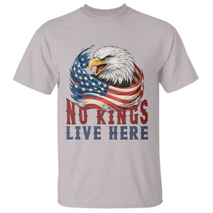 No Kings Live Here T Shirt Patriotic American Eagle