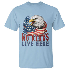 No Kings Live Here T Shirt Patriotic American Eagle