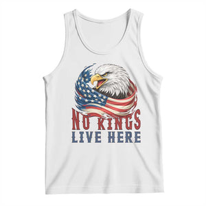 No Kings Live Here Tank Top Patriotic American Eagle TS12 White Print Your Wear