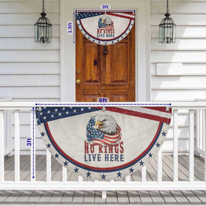 No Kings Live Here Patriotic Fan Flag American Eagle Lover