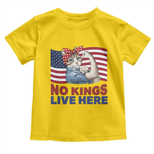 No Kings Live Here Toddler T Shirt Funny Rosie The Riveter Cat Feminist Gift TS12 Daisy Print Your Wear