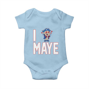 I Love Maye Baby Onesie Funny QB Sport Fan TS12 Light Blue Print Your Wear