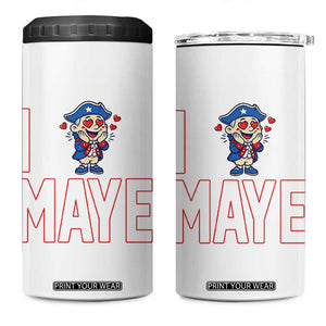 I Love Maye 4 in 1 Can Cooler Tumbler Funny QB Sport Fan TS12 One Size: 16 oz White Print Your Wear