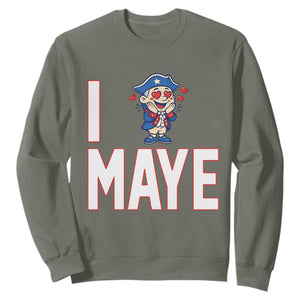 I Love Maye Sweatshirt Funny QB Sport Fan TS12 Military Green Print Your Wear