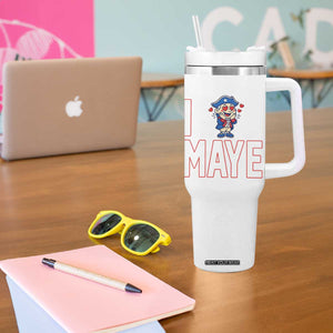 I Love Maye Tumbler With Handle Funny QB Sport Fan TS12 Print Your Wear