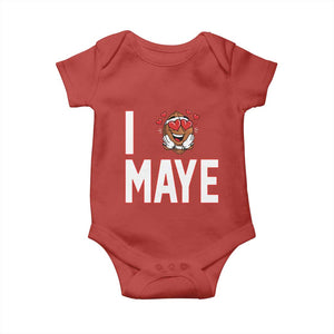 I Love Maye Baby Onesie Football Lover Gift For NE Fan TS12 Red Print Your Wear