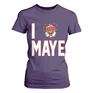 I Love Maye T Shirt For Women Football Lover Gift For NE Fan TS12 Purple Print Your Wear