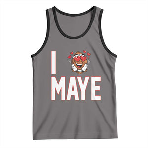 I Love Maye Tank Top Football Lover Gift For NE Fan TS12 Deep Heather Black Print Your Wear