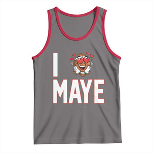 I Love Maye Tank Top Football Lover Gift For NE Fan TS12 Deep Heather Red Print Your Wear