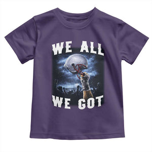 We All We Got Football Helmet Victory Graphic Toddler T Shirt TS12 Purple Print Your Wear