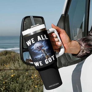 We All We Got Football Helmet Victory Graphic Tumbler With Handle TS12 Print Your Wear
