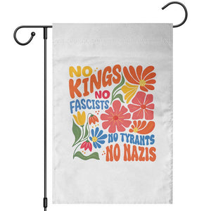 No Kings Wildflower Protest Garden Flag No Fascists No Tyrants No Nazis TS12 White Print Your Wear