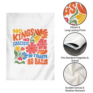 No Kings Wildflower Protest Garden Flag No Fascists No Tyrants No Nazis TS12 Print Your Wear