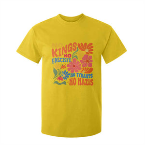 No Kings Wildflower Protest T Shirt For Kid No Fascists No Tyrants No Nazis TS12 Daisy Print Your Wear