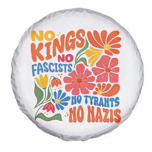 No Kings Wildflower Protest Spare Tire Cover No Fascists No Tyrants No Nazis TS12 Print Your Wear