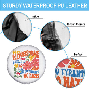 No Kings Wildflower Protest Spare Tire Cover No Fascists No Tyrants No Nazis TS12 Print Your Wear
