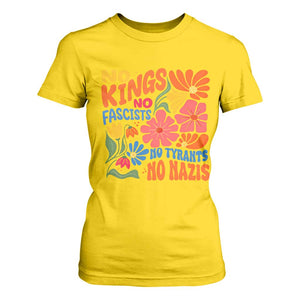 No Kings Wildflower Protest T Shirt For Women No Fascists No Tyrants No Nazis TS12 Daisy Print Your Wear