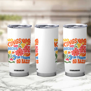 No Kings Wildflower Protest Tumbler Cup No Fascists No Tyrants No Nazis TS12 Print Your Wear