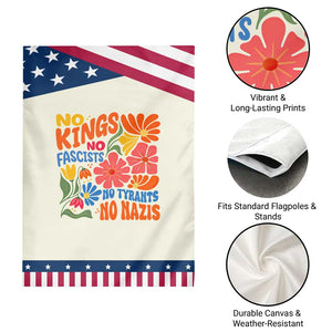 No Kings Wildflower Protest Garden Flag No Fascists No Tyrants No Nazis TS12 Print Your Wear