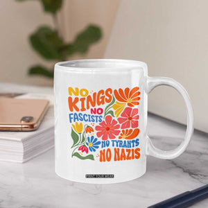 No Kings Wildflower Protest Coffee Mug No Fascists No Tyrants No Nazis TS12 Print Your Wear