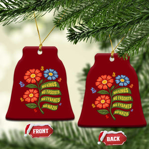 Wildflower Protest Freedom Gift Ceramic Ornament No Kings No Fascists No Tyrants TS12 Print Your Wear