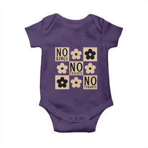 No Kings Wildflower Retro Boho Floral Baby Onesie TS12 Purple Print Your Wear