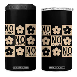 No Kings Wildflower Retro Boho Floral 4 in 1 Can Cooler Tumbler TS12 One Size: 16 oz Black Print Your Wear