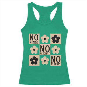 No Kings Wildflower Retro Boho Floral Racerback Tank Top TS12 Irish Green Print Your Wear