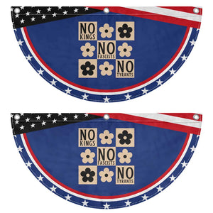 No Kings Wildflower Retro Boho Floral Patriotic Fan Flag