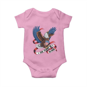 No Kings Baby Onesie USA 250th Anniversary Freedom Eagle TS12 Light Pink Print Your Wear