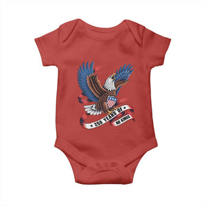 No Kings Baby Onesie USA 250th Anniversary Freedom Eagle TS12 Red Print Your Wear