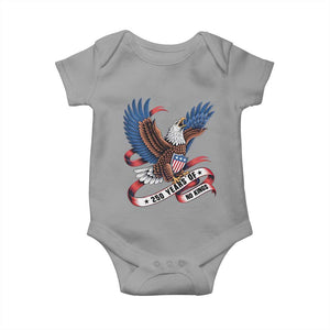 No Kings Baby Onesie USA 250th Anniversary Freedom Eagle TS12 Sport Gray Print Your Wear