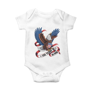 No Kings Baby Onesie USA 250th Anniversary Freedom Eagle TS12 White Print Your Wear