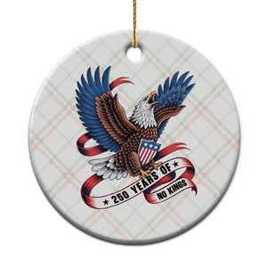 No Kings Ceramic Ornament USA 250th Anniversary Freedom Eagle TS12 1pc Christmas Plaid Print Your Wear