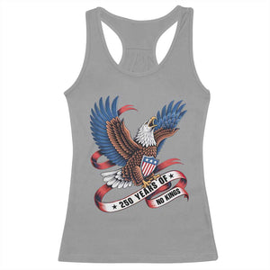 No Kings Racerback Tank Top USA 250th Anniversary Freedom Eagle TS12 Sport Gray Print Your Wear