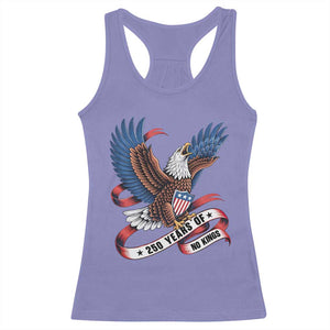 No Kings Racerback Tank Top USA 250th Anniversary Freedom Eagle TS12 Violet Print Your Wear