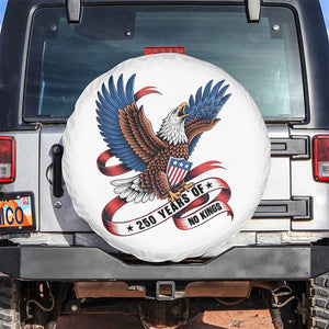 No Kings Spare Tire Cover USA 250th Anniversary Freedom Eagle TS12 No hole White Print Your Wear