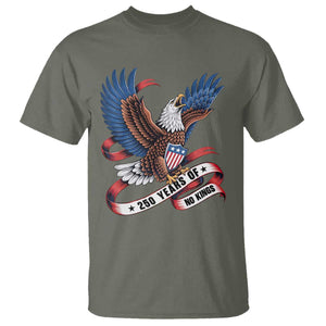 No Kings T Shirt USA 250th Anniversary Freedom Eagle TS12 Military Green Print Your Wear
