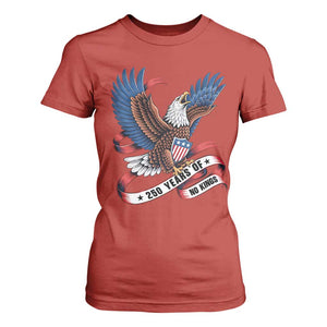 No Kings T Shirt For Women USA 250th Anniversary Freedom Eagle TS12 Red Print Your Wear