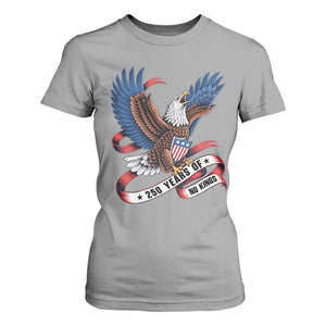 No Kings T Shirt For Women USA 250th Anniversary Freedom Eagle TS12 Sport Gray Print Your Wear
