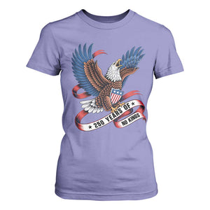 No Kings T Shirt For Women USA 250th Anniversary Freedom Eagle TS12 Violet Print Your Wear