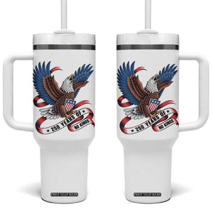 No Kings Tumbler With Handle USA 250th Anniversary Freedom Eagle TS12 One Size: 40 oz White Print Your Wear