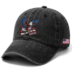 No Kings Washed Cotton Baseball Cap USA 250th Anniversary Freedom Eagle TS12 Print Your Wear