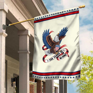 250 Years of No Kings Garden Flag USA 250th Anniversary Freedom Eagle TS12 Modern Beige Red Print Your Wear