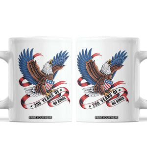 No Kings Coffee Mug USA 250th Anniversary Freedom Eagle TS12 White Print Your Wear