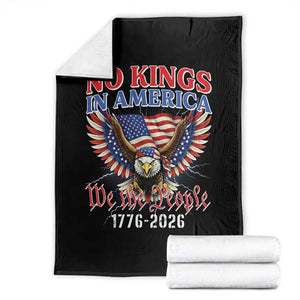 We The People No Kings In America Throw Blanket 250 Years America Anniversary Vintage American Flag TS12 Black Print Your Wear