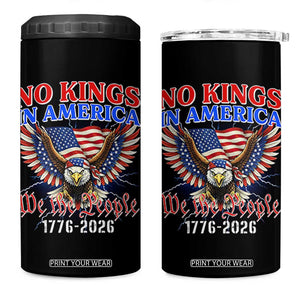 We The People No Kings In America 4 in 1 Can Cooler Tumbler 250 Years America Anniversary Vintage American Flag TS12 One Size: 16 oz Black Print Your Wear