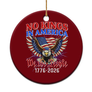 We The People No Kings In America Ceramic Ornament 250 Years America Anniversary Vintage American Flag TS12 1pc Red Print Your Wear